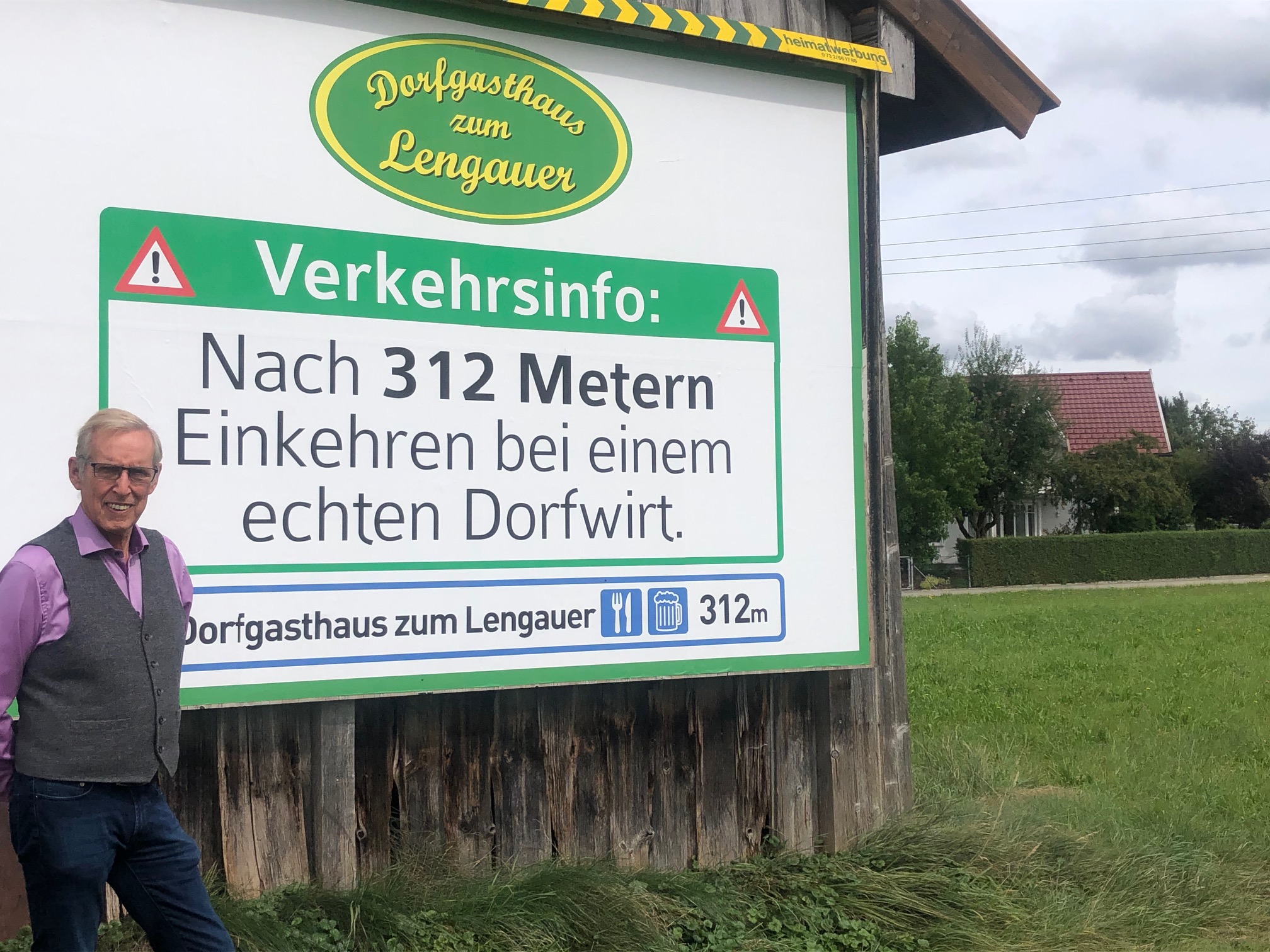 Großflächenplakat für Dorfgasthaus zum Lengauer