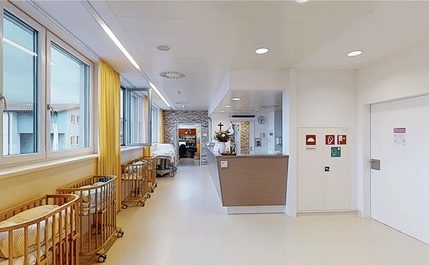 3D-Rundgang Klinikum Schärding: Abteilung Frauenheilkunde / Geburtshilfe