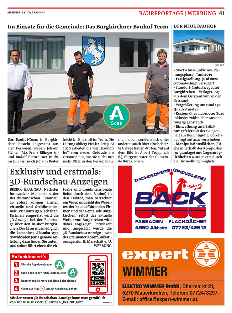 BezirksRundschau Braunau: erstmals 3D-Anzeige